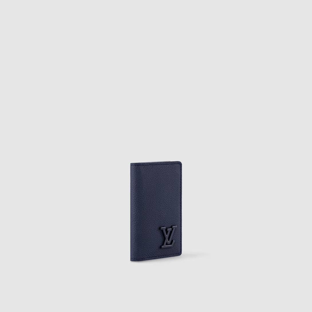 Ví Louis Vuitton Pocket Organizer Lv Aerogram Nam Xanh Navy